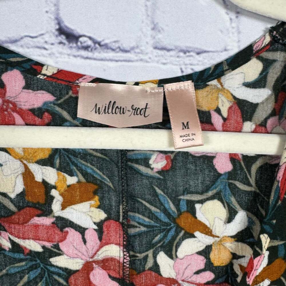 Willow & Root Floral Boho Blouse Size Medium - Picture 4 of 5